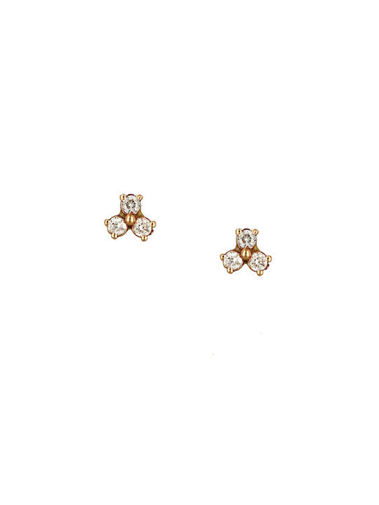 Earrings Gold Plated with Diamond