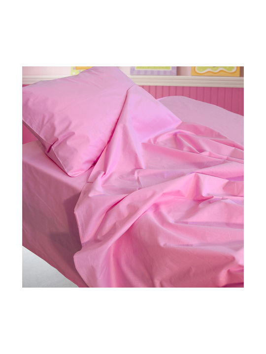 Palatex Sheet Set Single Cotton Pink 160x270cm