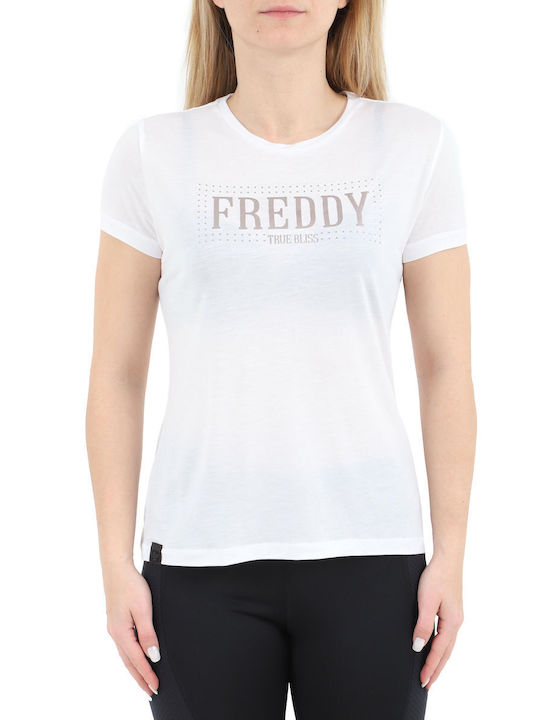 Freddy Women's Blouse Short Sleeve Polka Dot White