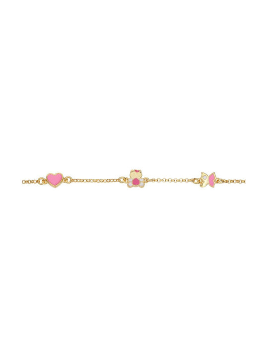 Kids Gold Plated Silver Bracelet 925 for Girl