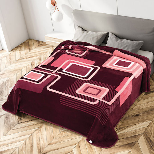 Belpla Ster 271 Spanish Velvet Blanket Super Double 220x240cm Granate
