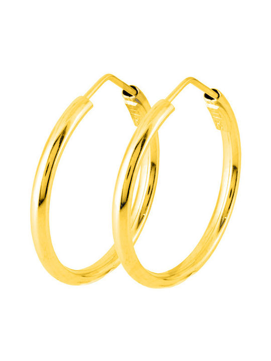 Earrings Hoops made of Silver Gold Plated