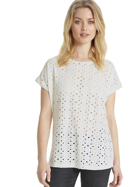 Byoung Damen Bluse Kurzärmelig White.