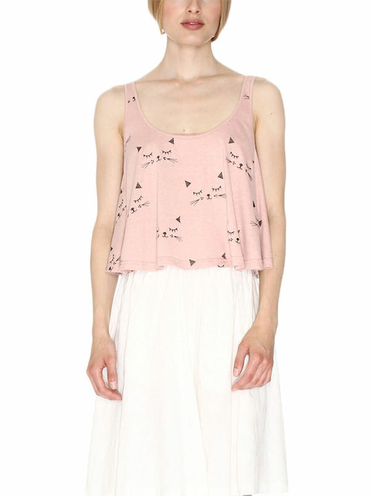 Pepaloves Damen Crop Top mit Trägern Nude