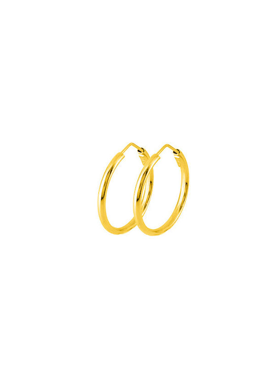 Earrings Hoops made of Silver Gold Plated