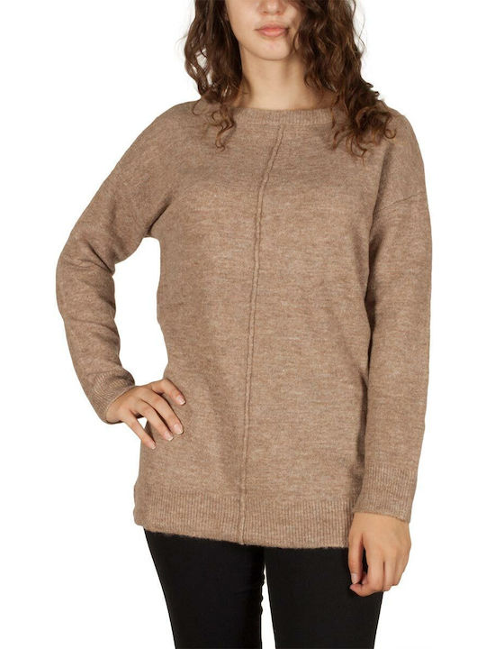 Soft Rebels Damen Langarm Pullover Beige