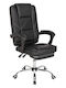 HomeMarkt Seena Reclining Office Chair with Fixed Arms Black Velvet-Black Metal HM1190.01