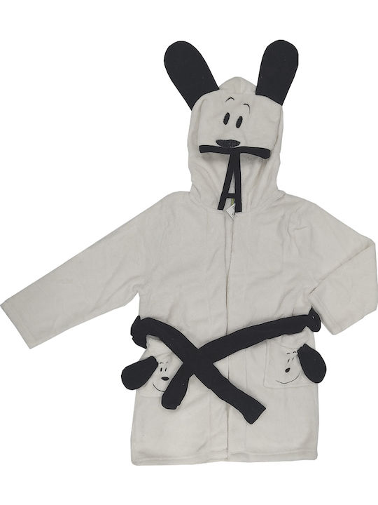 Like Παιδική Ρόμπα Χειμωνιάτικη Fleece Λευκή