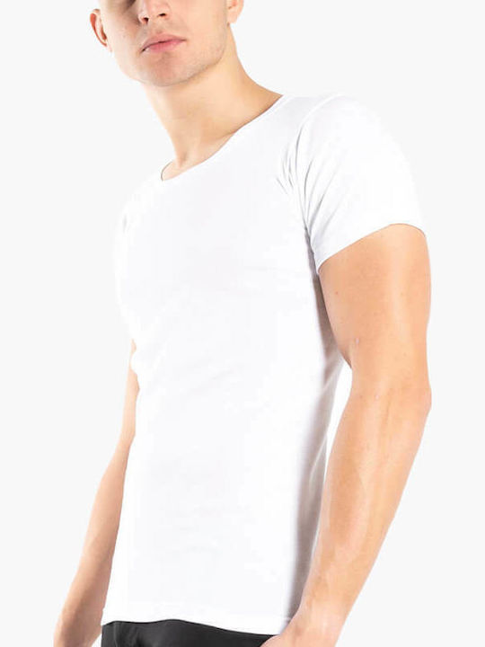Α.a Underwear Ανδρικές Φανέλες Κοντομάνικες Λευκό 2Pack