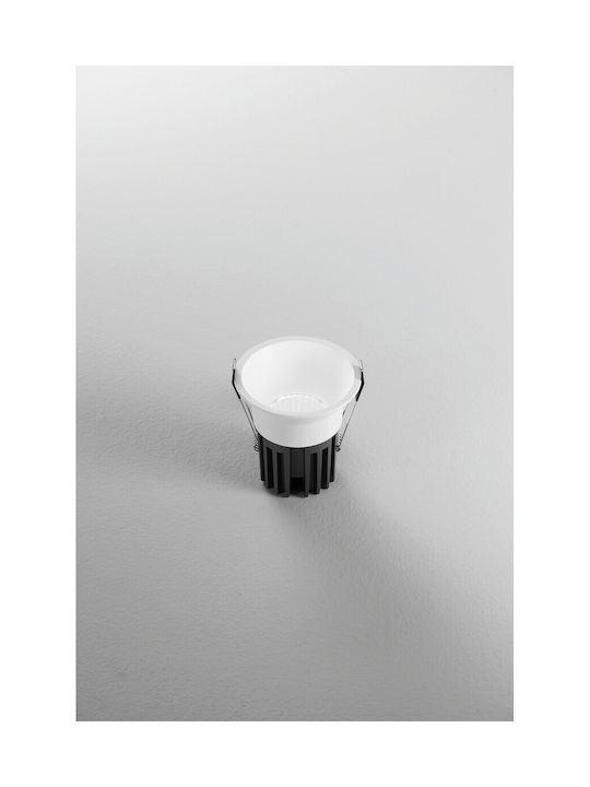 Fan Europe Quark Spoturi De Tavan Rotund Metalic Cu LED Încorporat Și Lumină Alb Rece Alb 18x18cm