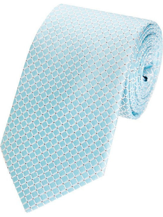 Epic Ties Ανδρική Γραβάτα Μεταξωτή με Σχέδια σε Γαλάζιο Χρώμα