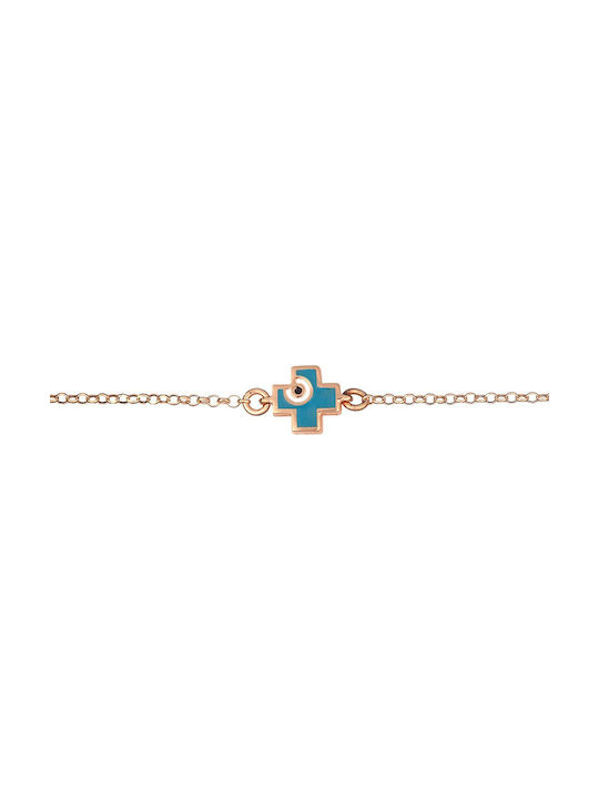 Verorama Kids Bracelet from Gold-plated Silver with Σταυρό