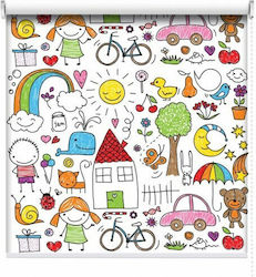 Houseart Kids Bedroom Semi-Blackout Blind Multicolour 100x100cm