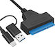 Powertech Convertor USB-C masculin în USB-C feminin 1buc CAB-UC076