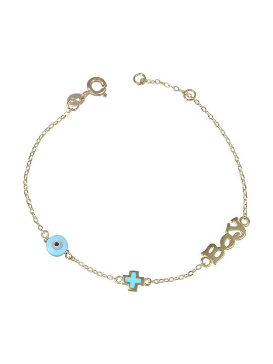 Μπαρλιάκος Kids Gold Bracelet for Boy