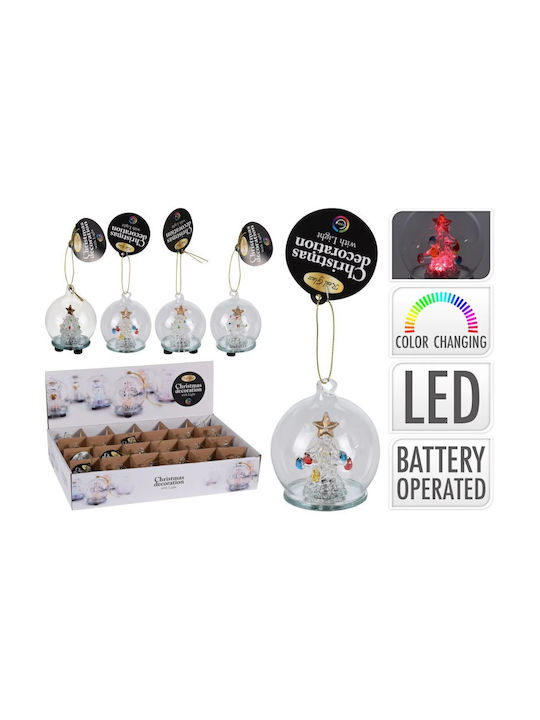 6cm Hängendes Kugel Ornament Ornament Glas Beleuchtet Transparent 6cm Set 10Stück