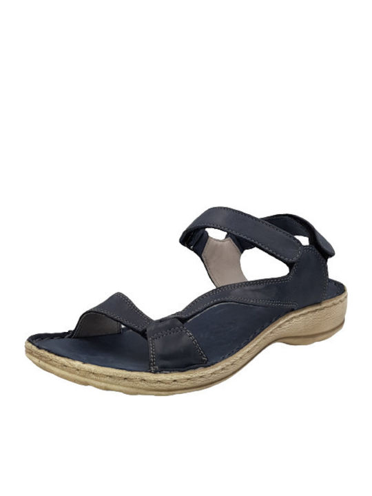 Walk In The City Anatomic Leather Women's Sandals Blue