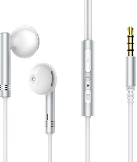 JR-EW06 In-ear Handsfree Ακουστικά με Βύσμα 3.5mm Ασημί