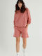 Siyah Inci Winter Women's Pyjama Set Dusty Pink