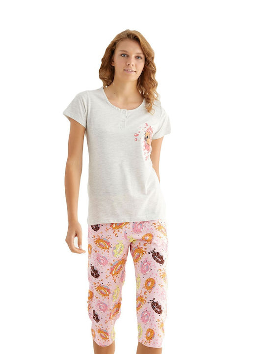 Siyah Inci Summer Cotton Women's Pyjama Pants