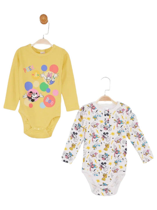 Cimpa Set Babystrampler Langärmliges MUSTARD 2Stück