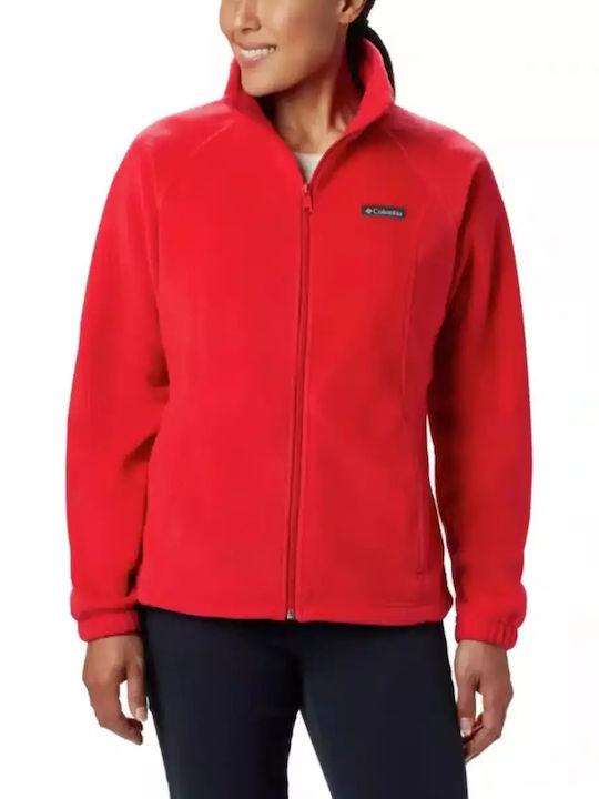 Columbia Women's Cardigan with Zipper Red Lily