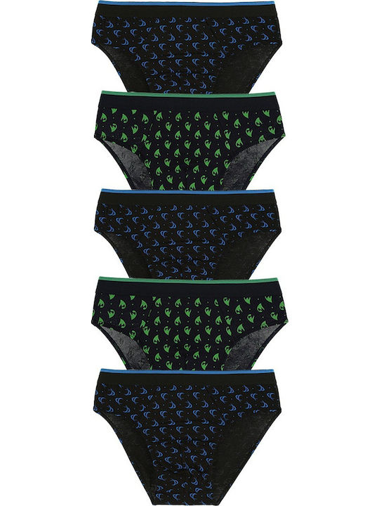 Closet22 Set pentru copii cu chiloței Negre 5buc