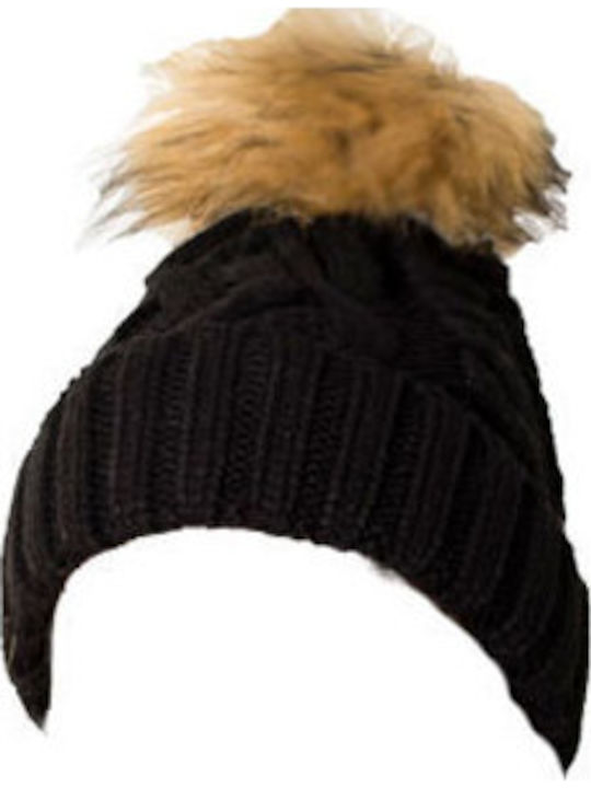 Beanie Unisex Beanie Gestrickt in Schwarz Farbe