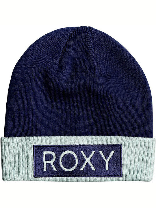 Roxy Valley Knitted Beanie Cap Blue