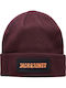 Knitted Beanie Cap Burgundy