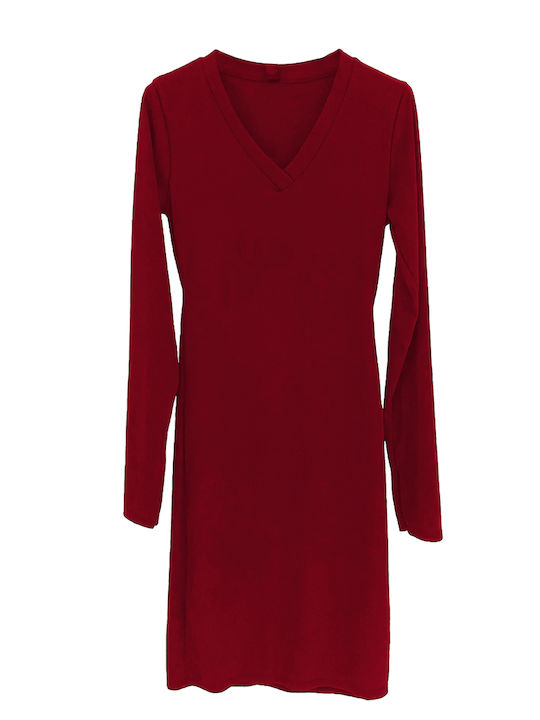 Fashion Vibes Midi Kleid mit Schlitz Red