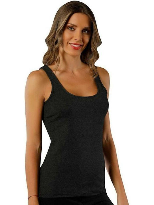 Siyah Inci Cu Bretele Charcoal. Tricou pentru f...