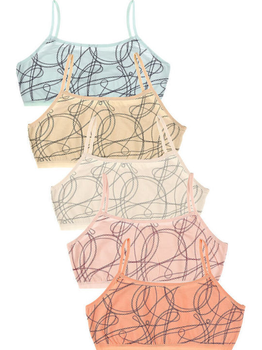Donella Set of Kids' Bralettes Multicolored 5pcs