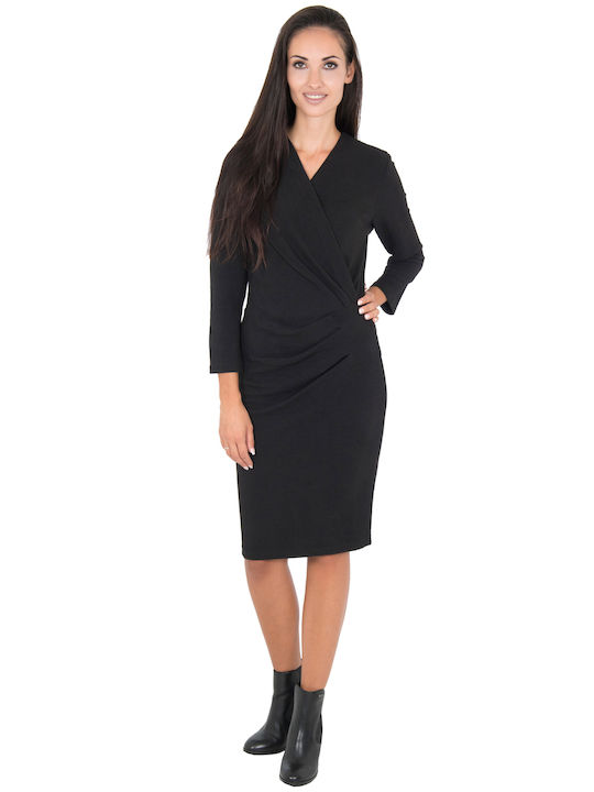 Byoung Mini Dress Long Sleeve Black