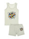 Donella Kids' Set Boxer with Undershirt Sleeveless Gray 2pcs