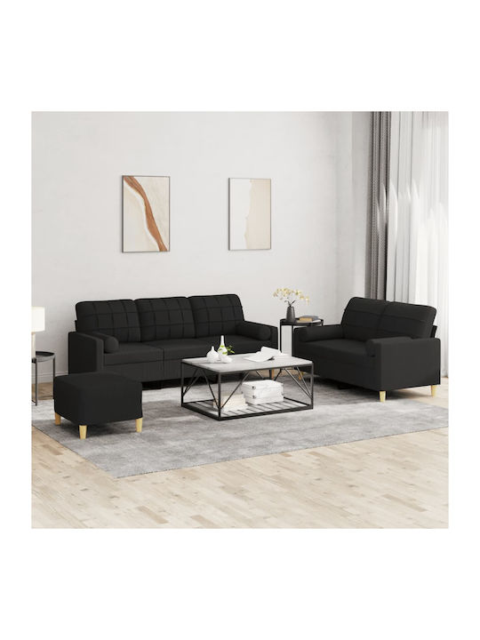 Σετ Σαλονιού 3-Seater & 2-Seater & Stool