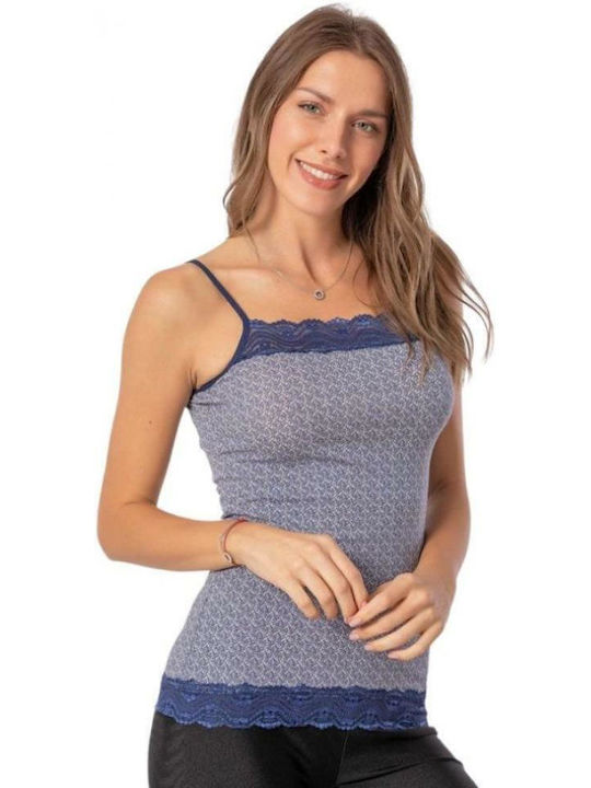 Women's T-Shirt with Spaghetti Strap Dark Blue