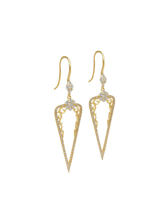 Silverline Earrings made of Silver Gold Plated