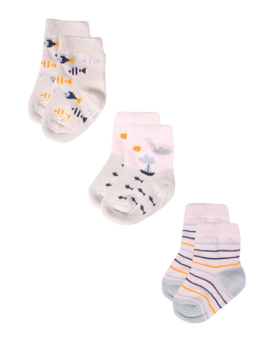 Bi Baby Șosete pentru Copii White 3 Perechi