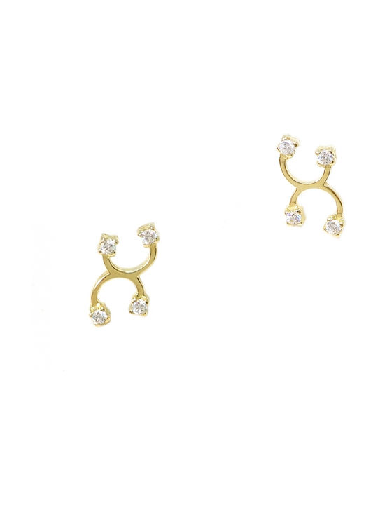 Polytimo Earrings made of Gold 14K with Stones