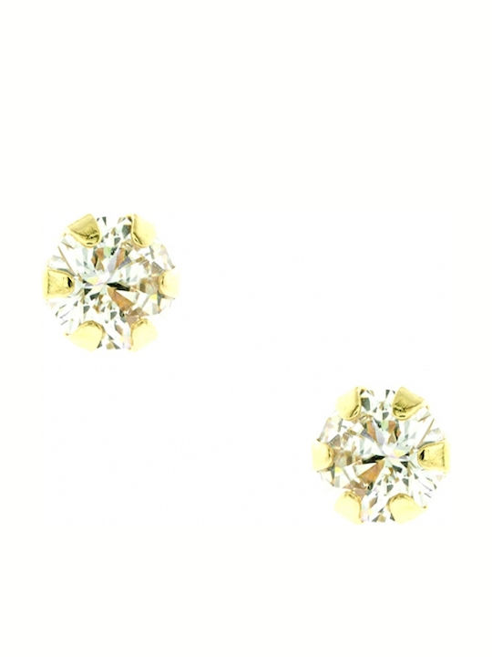 Polytimo Earrings made of Gold 14K with Stones