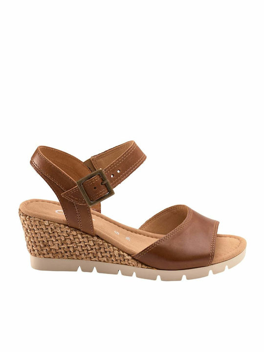 Anatomic Women's Leather Ankle Strap Platforms Brown