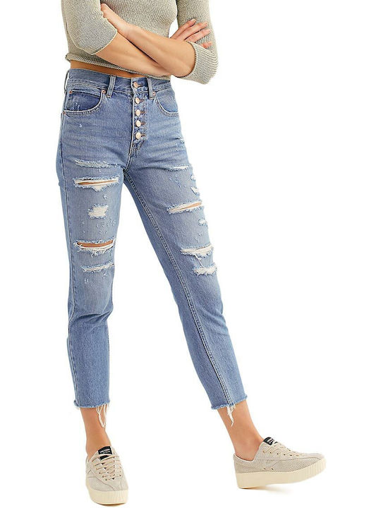 Free People Women's Jean Trousers with Rips in Skinny Fit