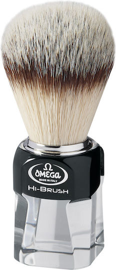 Omega Hi-brush Perie De Bărbierit Transparentă Cu Păr Sintetic
