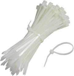 Legături Cablu Din Plastic 400mmx7.6mm În Culoare Albă 100 Bucăți 5904098804770