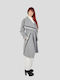 Damen grey Mantel Oversized mit Knöpfen