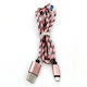 1m Regular USB 2.0 to micro USB Cable Pink (TEC255)