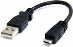 Goobay Regulat USB 2.0 spre micro USB Cablu Negru 0.15m (11130)