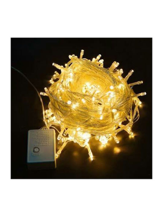 100 Lights LED 10m. Warm White in String 1pcs