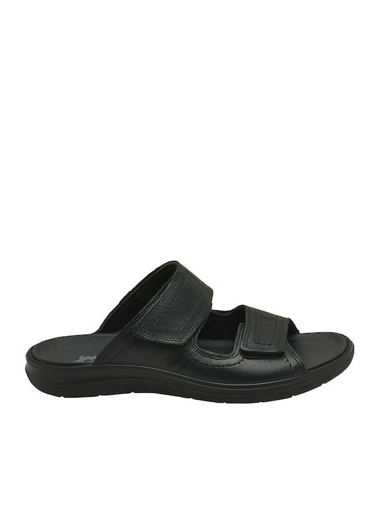 Imac Leder Herrensandalen in Schwarz Farbe